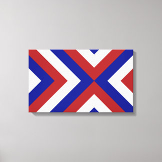 Red, White, and Blue Chevrons Canvas Print