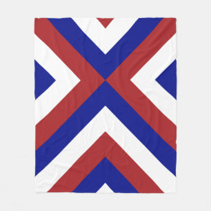 Red, White, and Blue Chevrons Fleece Blanket