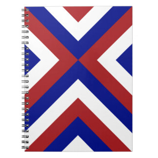 Red, White, and Blue Chevrons Notebook