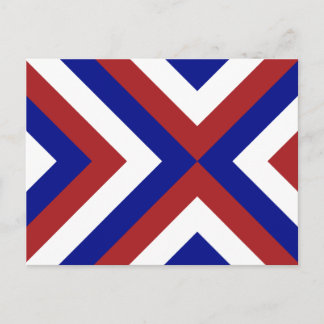 Red, White, and Blue Chevrons Postcard