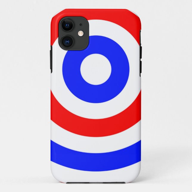 Red, white and blue circles Case-Mate iPhone case (Back)