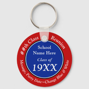 Red, White and Blue Class Reunion Gifts, Keychains