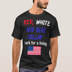 Red White and Blue Collar  T-Shirt