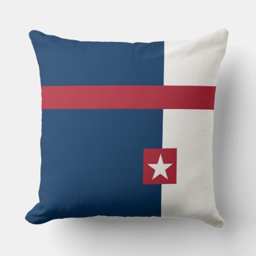 Red White and Blue Color Blocked Throw Pillow