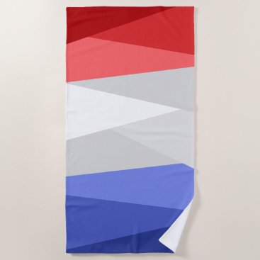 Red White and Blue Color Stacks Beach Towel Red White and Blue Color Stacks Beach Towel