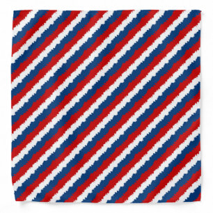 Red, White and Blue Cool Stripe Bandana