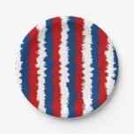Red, White and Blue Cool Stripes Paper Plates