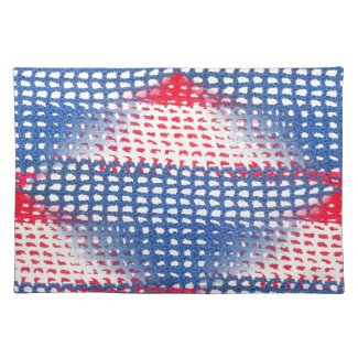 Red White and Blue Crocheted Look on Placemats