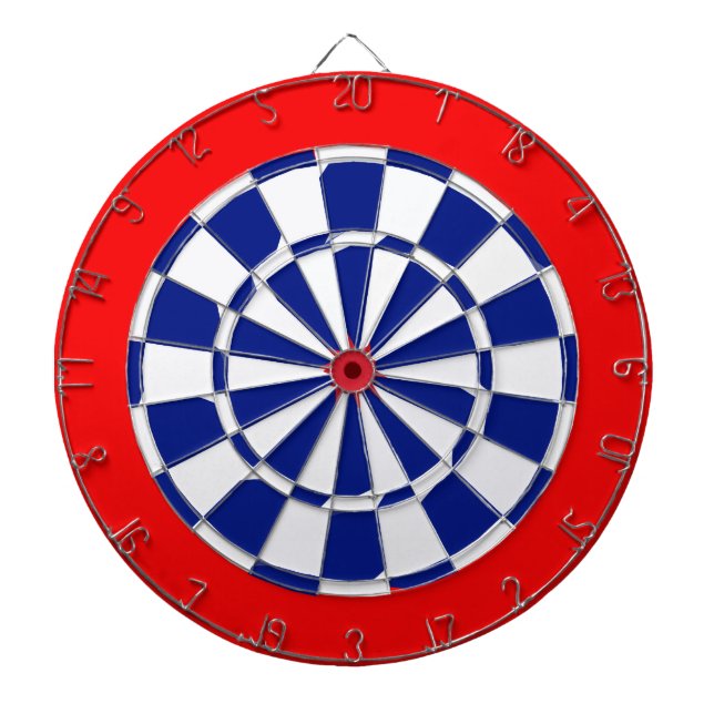 Red white and blue dartboard (Front)