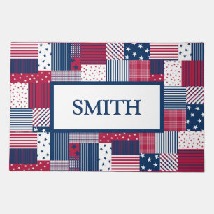 Red, White and Blue Doormat