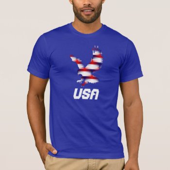 Red White And Blue Eagle T-shirt by GroceryGirlCooks at Zazzle