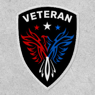 Red White and Blue Eagle Veteran Patch