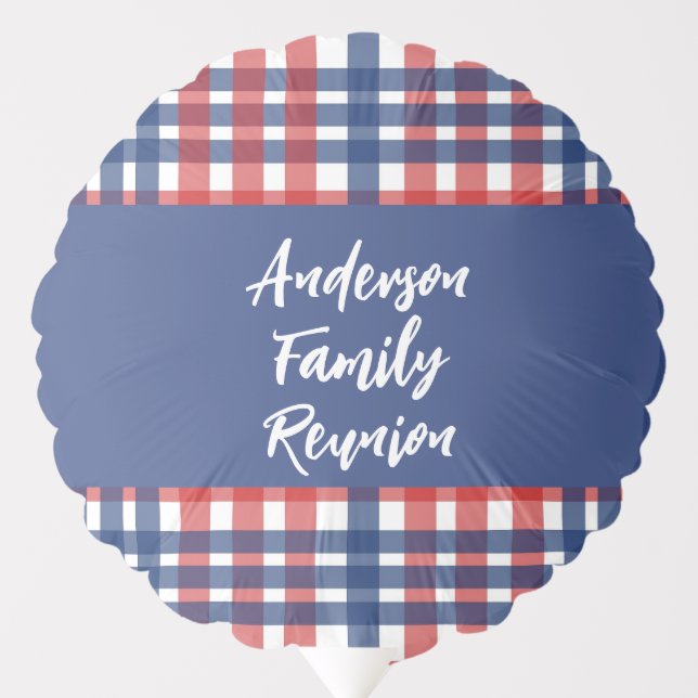 Red, White and Blue Family Reunion  Balloon (Front)
