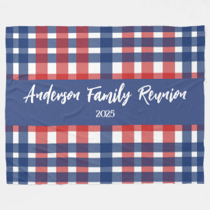 Red, White and Blue Family Reunion  Fleece Blanket