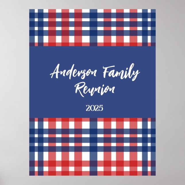 Red, White and Blue Family Reunion Magnet Poster (Front)