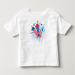 Red, white and blue fireworks, 4th of July Toddler T-shirt