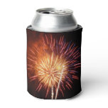 Red, White and Blue Fireworks I Patriotic Can Cooler