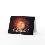 Red, White and Blue Fireworks I Patriotic Card