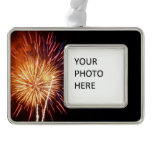 Red, White and Blue Fireworks I Patriotic Christmas Ornament