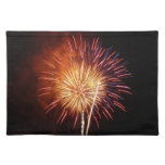 Red, White and Blue Fireworks I Patriotic Cloth Placemat