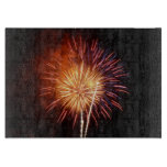 Red, White and Blue Fireworks I Patriotic Cutting Board