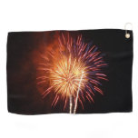 Red, White and Blue Fireworks I Patriotic Golf Towel