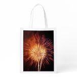 Red, White and Blue Fireworks I Patriotic Grocery Bag