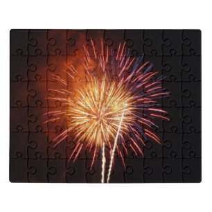 Red, White and Blue Fireworks I Patriotic Jigsaw Puzzle
