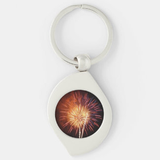 Red, White and Blue Fireworks I Patriotic Keychain