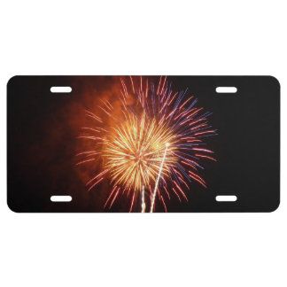 Red, White and Blue Fireworks I Patriotic License Plate
