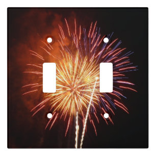 Red, White and Blue Fireworks I Patriotic Light Switch Cover