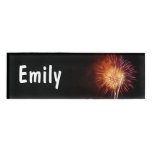 Red, White and Blue Fireworks I Patriotic Name Tag