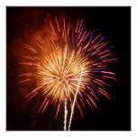 Red, White and Blue Fireworks I Patriotic Poster