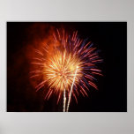 Red, White and Blue Fireworks I Patriotic Poster