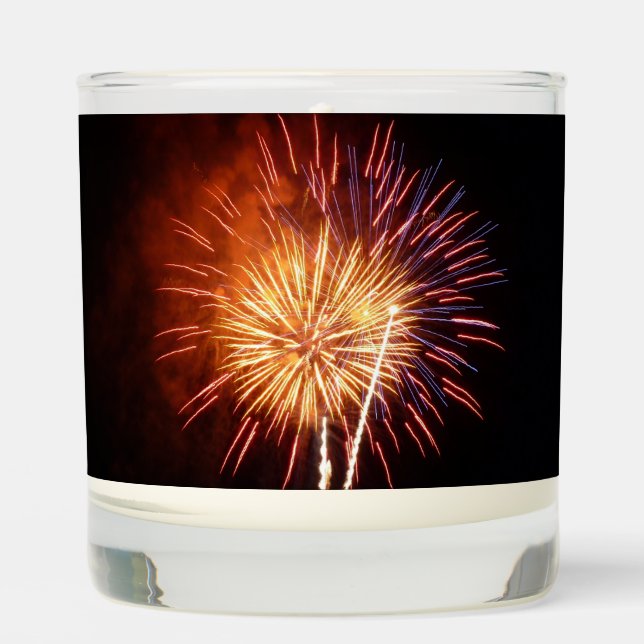 Red, White and Blue Fireworks I Patriotic Scented Candle (Front)