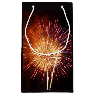 Red, White and Blue Fireworks I Patriotic Small Gift Bag