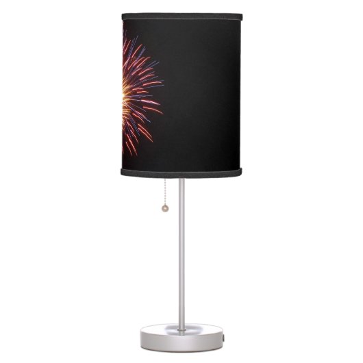 Red, White and Blue Fireworks I Patriotic Table Lamp (Right)