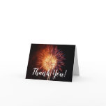 Red, White and Blue Fireworks I Patriotic Thank You Card