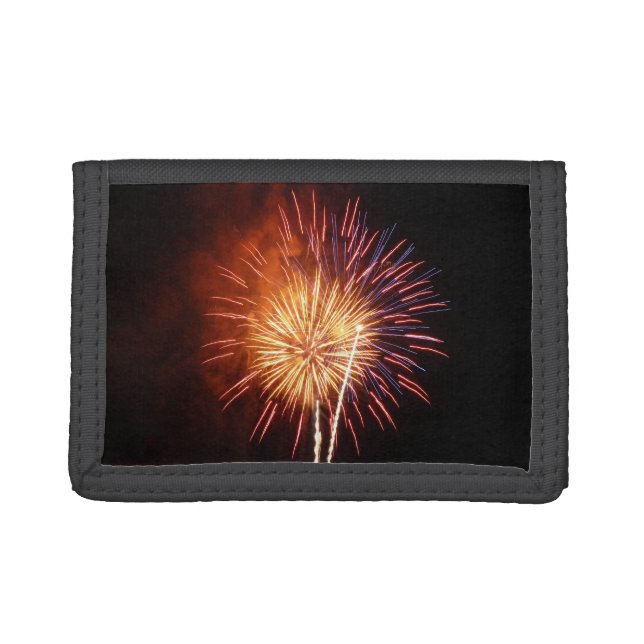 Red, White and Blue Fireworks I Patriotic Trifold Wallet (Front)