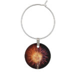 Red, White and Blue Fireworks I Patriotic Wine Charm