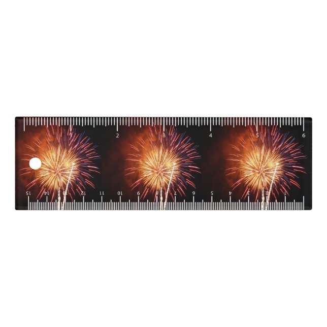 Red, White and Blue Fireworks I Ruler (Front)