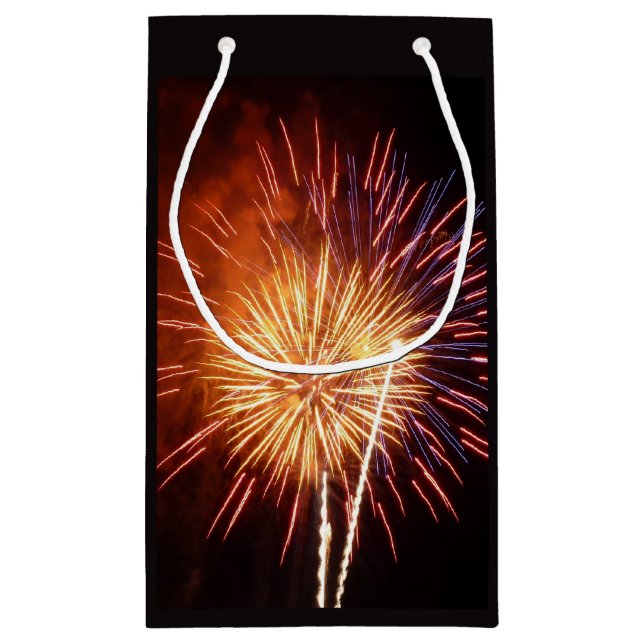 Red, White and Blue Fireworks I Small Gift Bag (Back)