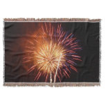 Red, White and Blue Fireworks I Throw Blanket