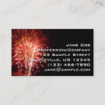 Red, White and Blue Fireworks II Patriotic Business Card