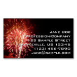 Red, White and Blue Fireworks II Patriotic Business Card Magnet