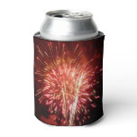 Red, White and Blue Fireworks II Patriotic Can Cooler