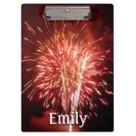 Red, White and Blue Fireworks II Patriotic Clipboard