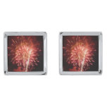 Red, White and Blue Fireworks II Patriotic Cufflinks
