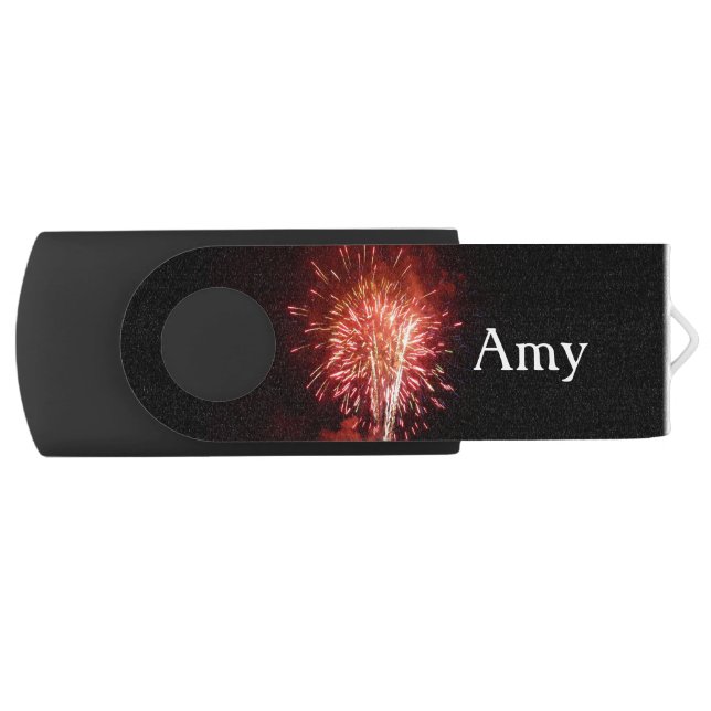 Red, White and Blue Fireworks II Patriotic Flash Drive (Front)