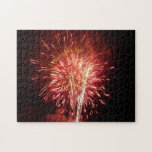 Red, White and Blue Fireworks II Patriotic Jigsaw Puzzle